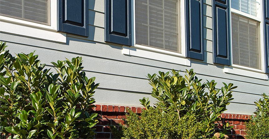 House siding with plants nearby | what to expect when replacing stucco | Kenny Construction