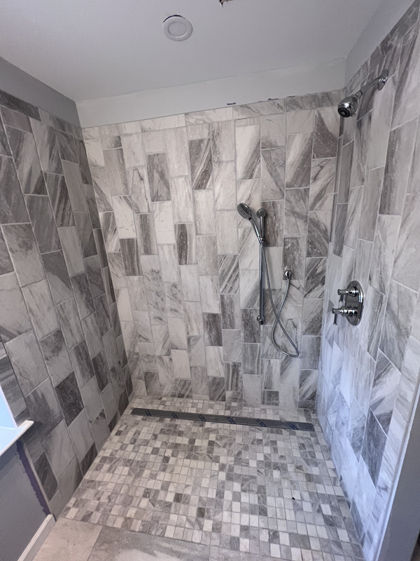 Photo of walk-in shower |bathroom accessibility | Kenny Construction